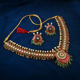 NK-197 - Jadau Kundan Necklace with Emerald