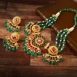 NK-198 - Jadau Kundan Necklace with Emerald