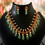 NK-199 - Jadau Kundan Necklace with Emerald