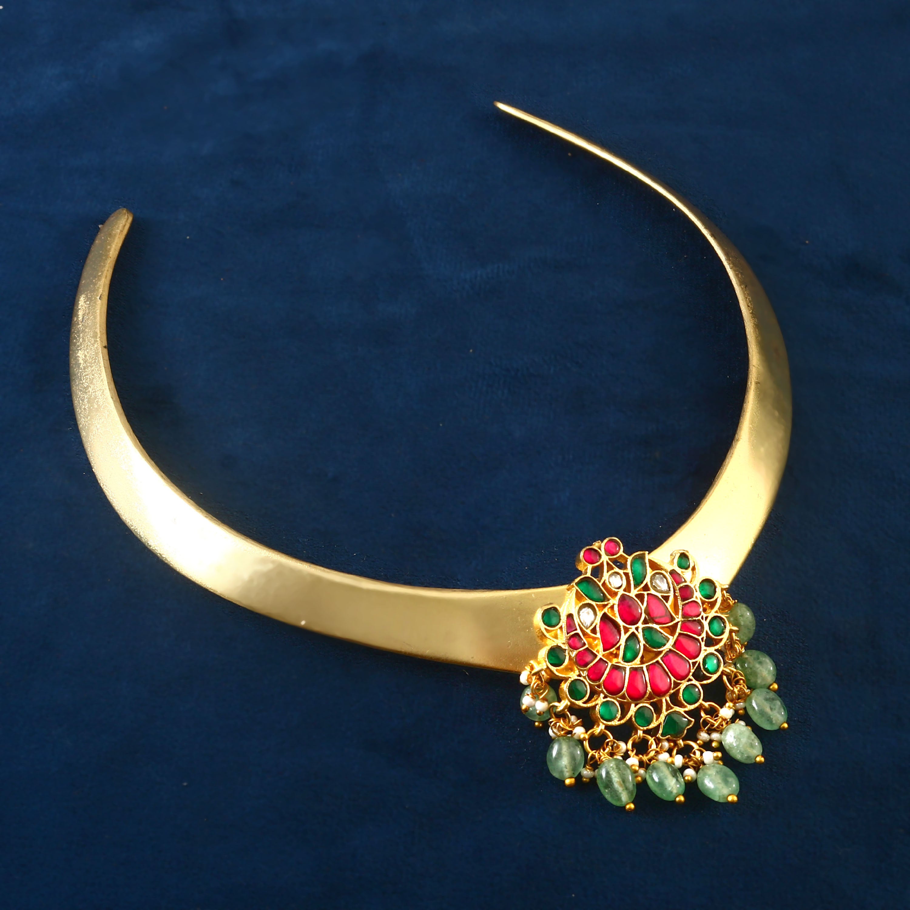 NK-201 - Jadau Kundan Necklace with Emerald