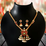 NK-202 - Jadau Kundan Necklace with Emerald