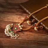 NK-202 - Jadau Kundan Necklace with Emerald