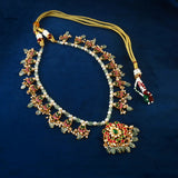 NK-204 - Jadau Kundan Necklace with Emerald