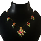 NK-205 - Jadau Kundan Necklace with Emerald