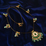 NK-207 - Jadau Kundan Necklace with Emerald