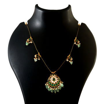 NK-207 - Jadau Kundan Necklace with Emerald