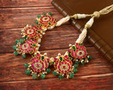 NK-213 - Jadau Kundan Necklace with Emerald