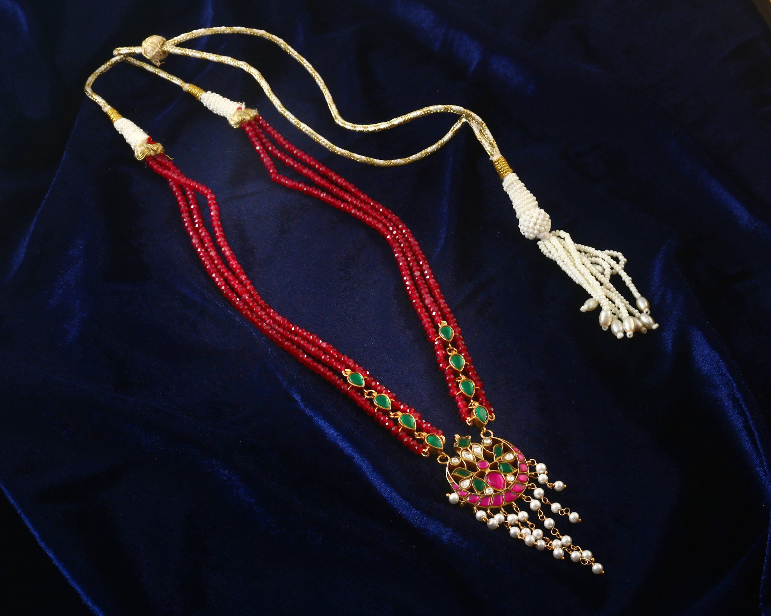 NK-214 - Jadau Kundan Necklace with Emerald