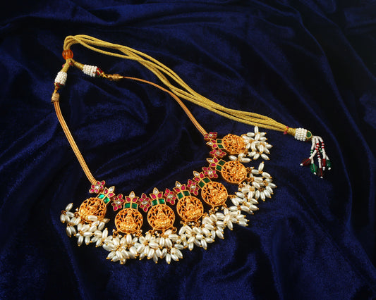 NK-215 - Jadau Kundan Necklace with Emerald
