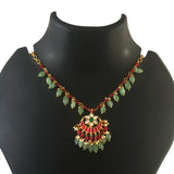 NK-219 - Jadau Kundan Necklace with Emerald