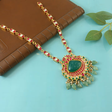 NK-221 - Jadau Kundan Necklace with Emerald