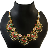 NK-222 - Jadau Kundan Necklace with Emerald