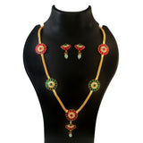 NK-223 - Jadau Kundan Necklace with Emerald