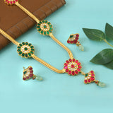 NK-223 - Jadau Kundan Necklace with Emerald