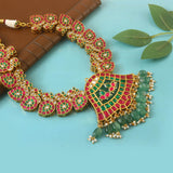 NK-225 - Jadau Kundan Necklace with Emerald