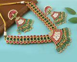 NK-231 - Jadau Kundan Necklace with Emerald