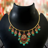 NK-235 - Jadau Kundan Necklace with Emerald