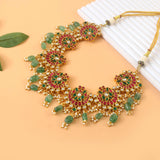 NK-242 - Jadau Kundan Necklace with Emerald