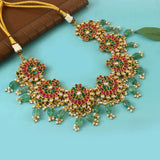 NK-242 - Jadau Kundan Necklace with Emerald
