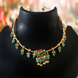 NK-243 - Jadau Kundan Necklace with Emerald