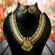NK-247 - Jadau Kundan Necklace with Emerald