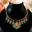 NK-253 - Jadau Kundan Necklace with Emerald