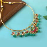 NK-255 - Jadau Kundan Necklace with Emerald