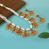 NK-256 - Jadau Kundan Necklace with Emerald