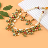 NK-257 - Jadau Kundan Necklace with Emerald