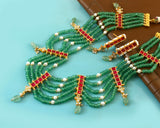 NK-263 - Jadau Kundan Necklace with Emerald
