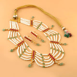 NK-264 - Jadau Kundan Necklace with Emerald