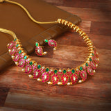 NK-284- Jadau Kundan Necklace with Emerald
