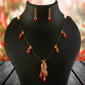 NK-321- Jadau Kundan Necklace with Emerald