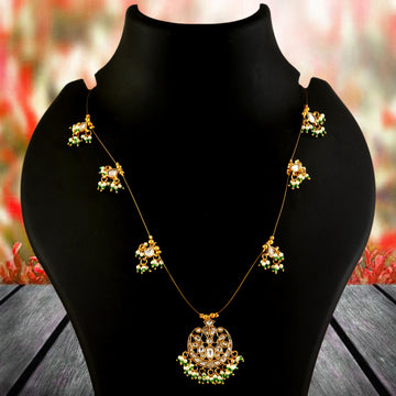 NK-338- Jadau Kundan Necklace with Emerald