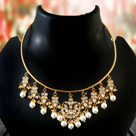 NK-236 - Jadau Kundan Necklace with Emerald