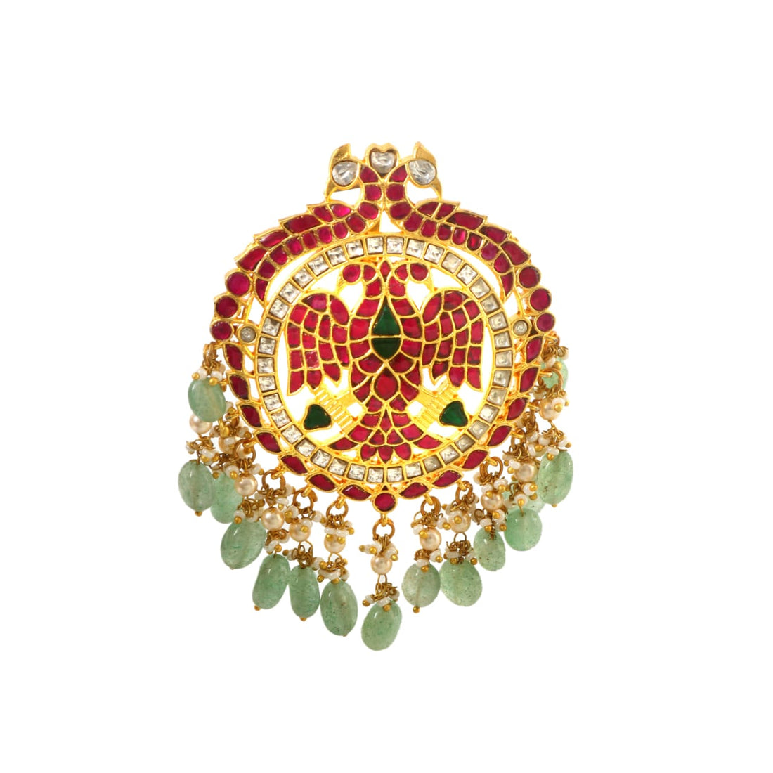 PN-101 - Jadau Kundan Pandent with Emerald
