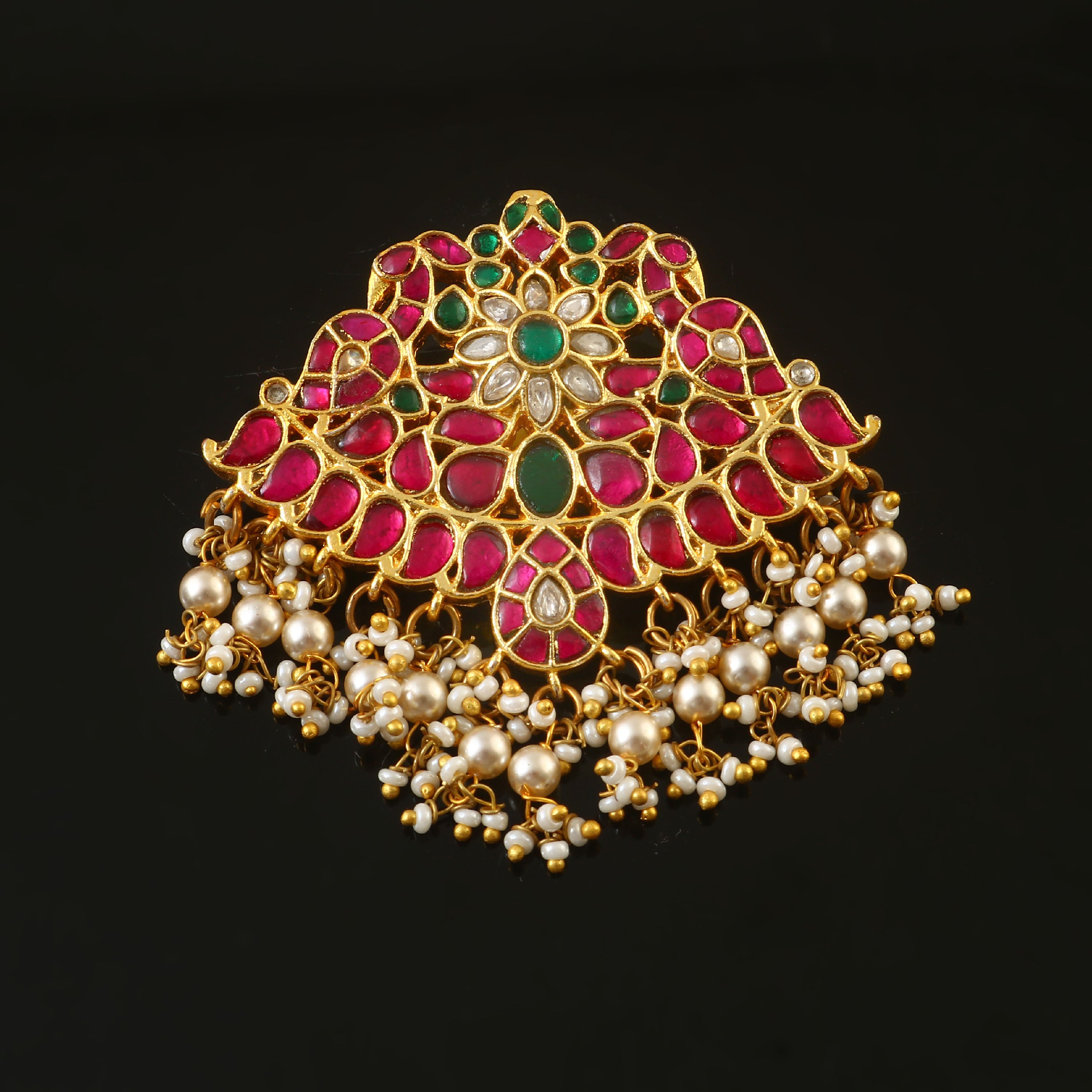 PN-103 - Jadau Kundan Pandent with Emerald