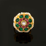 RG-101 - Jadau Kundan Ring with Emerald
