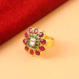 RG-102 - Jadau Kundan Ring with Emerald