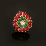 RG-103 - Jadau Kundan Ring with Emerald