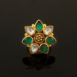 RG-106 - Jadau Kundan Ring with Emerald