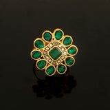 RG-108 - Jadau Kundan Ring with Emerald