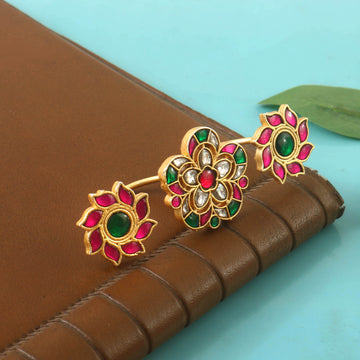 RG-112 - Jadau Kundan Ring with Emerald