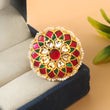 RG-113 - Jadau Kundan Ring with Emerald