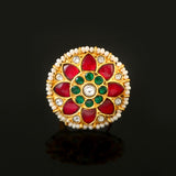 RG-116 - Jadau Kundan Ring with Emerald