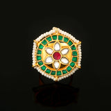 RG-117 - Jadau Kundan Ring with Emerald