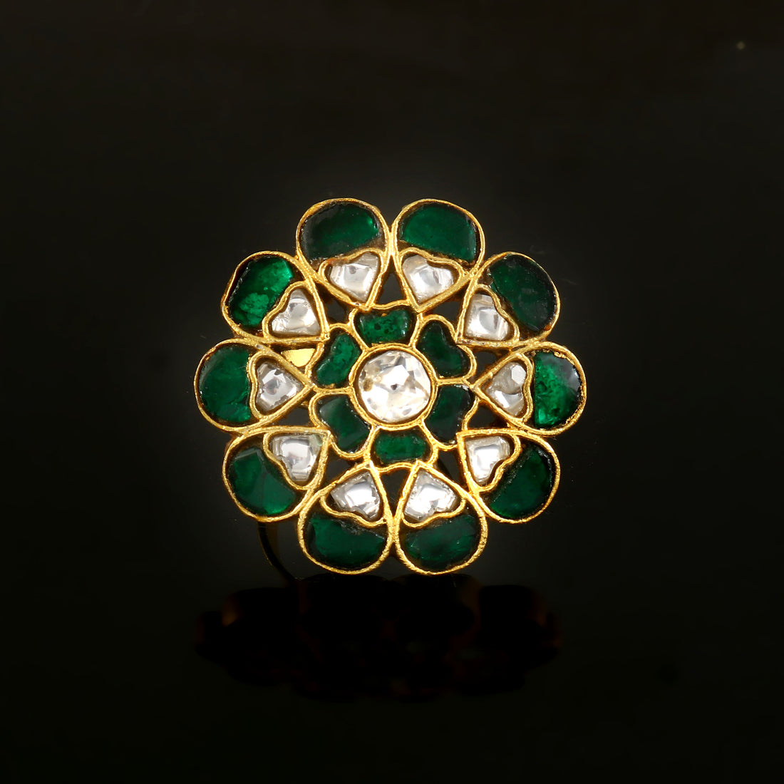 RG-119 - Jadau Kundan Ring with Emerald